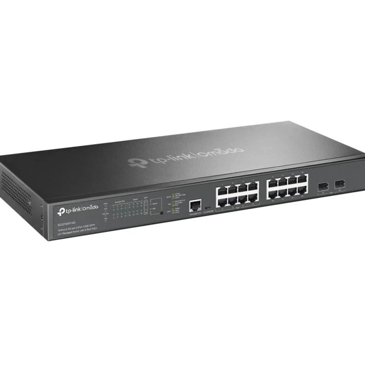 TP-Link Switch SG3218XP-M2 16-Port Managed L2+ 8x 2.5G PoE+, 2x 10G SFP+ Slots