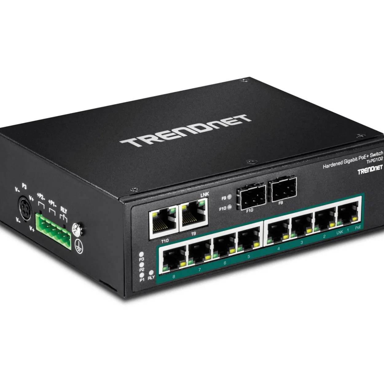TrendNet 10-port Industrial Gbit PoE+ metall 240W