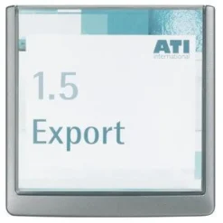 Türschild ABS B.149xH.148,5mm Sichtfenster Acryl Rücken graphit