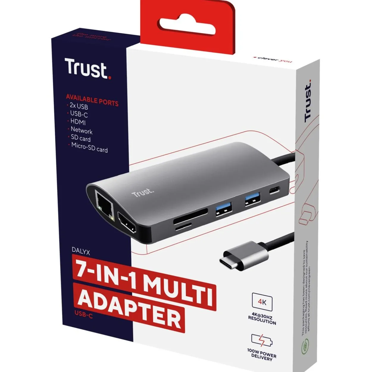 Trust Dalyx 7-in-1 USB-C Multiport Adapter