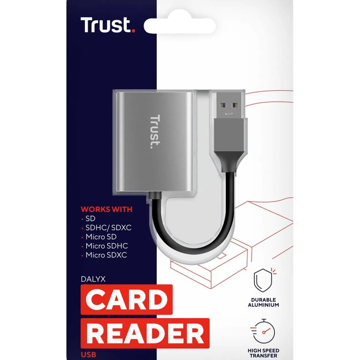 Trust Dalyx USB 3.2 24135 Single-Slot-Kartenleser