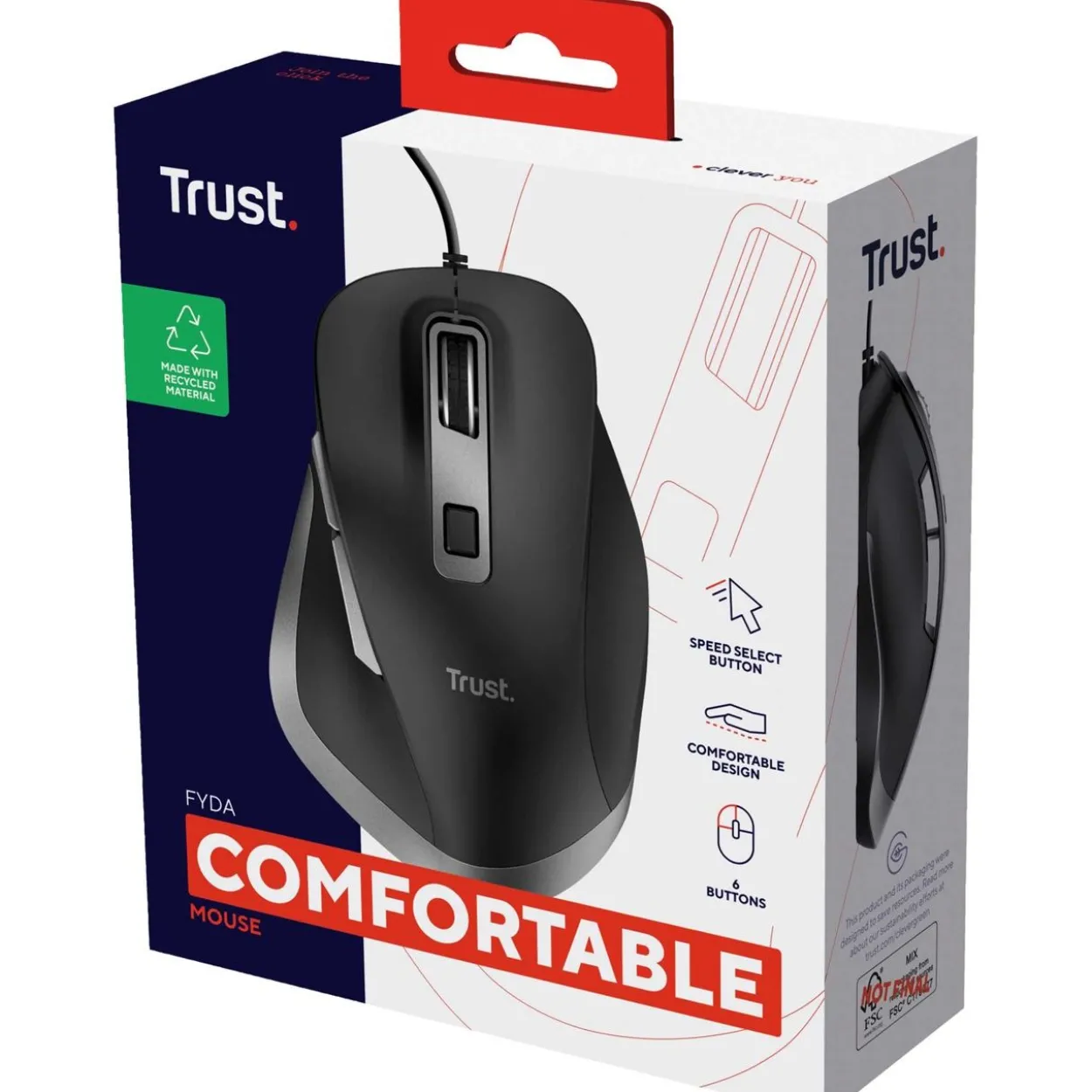 Trust Fyda USB schwarz (kabelgebunden)