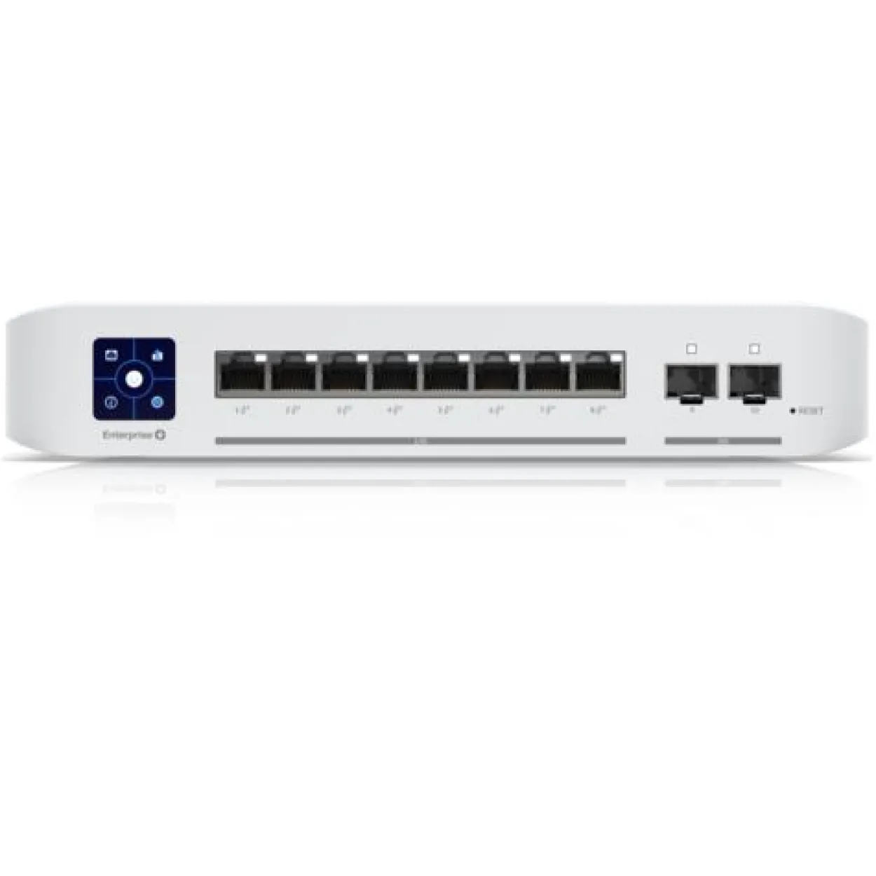 Ubiquiti Switch UniFi 8xRJ45 2,5G/2xSFP+ 10G Managed PoE+ Wall-Mountable, 1,3" Touchscreen, 120W PoE