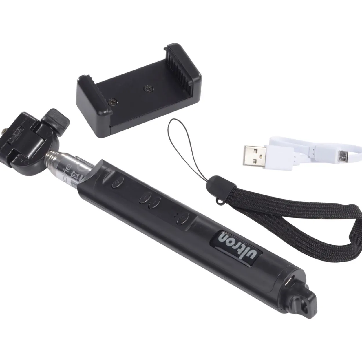 Ultron Selfie-Stick Teleskoparm mit Bt Ausloeser im Griff