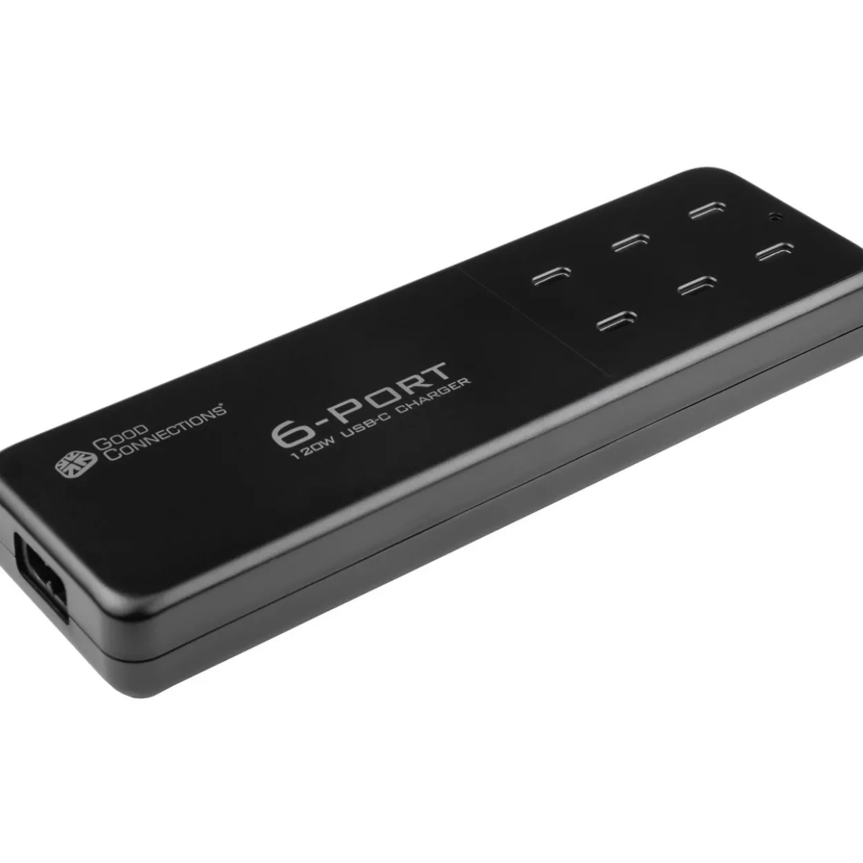 USB-Desktop-Schnellladestation Good Connections 120W, 6-Por (6x USB-C), PD 3.0, QC 4+, schwarz,