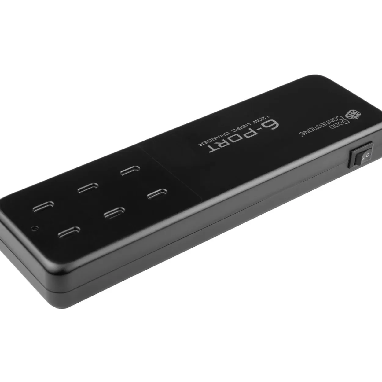 USB-Desktop-Schnellladestation Good Connections 120W, 6-Por (6x USB-C), PD 3.0, QC 4+, schwarz,