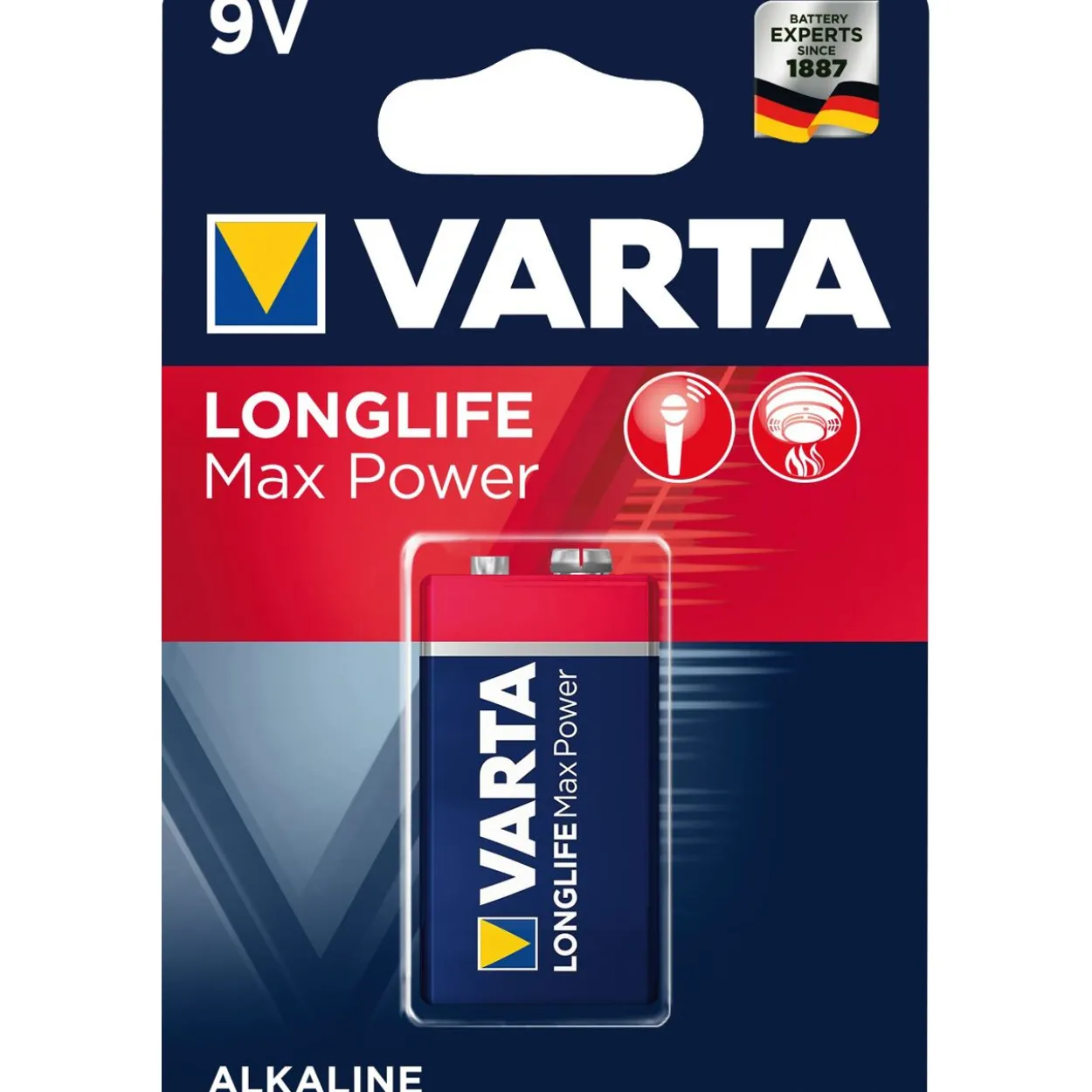Varta Max Tech 6LR61 Alkaline E Block Batterie 9.0 V 1er Pack