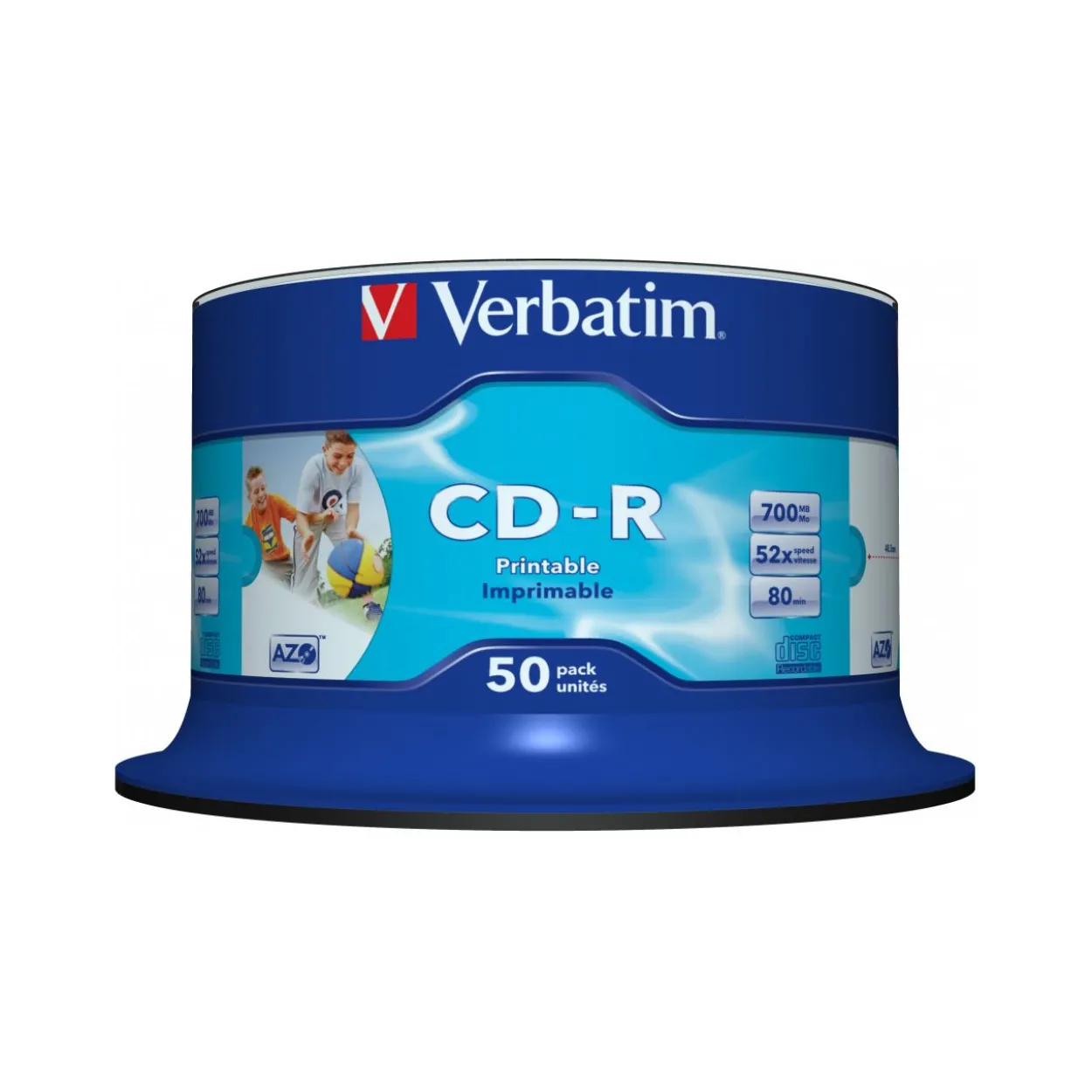 Verbatim CD-R 700 MB bedruckbar 50er Spindel (43438)