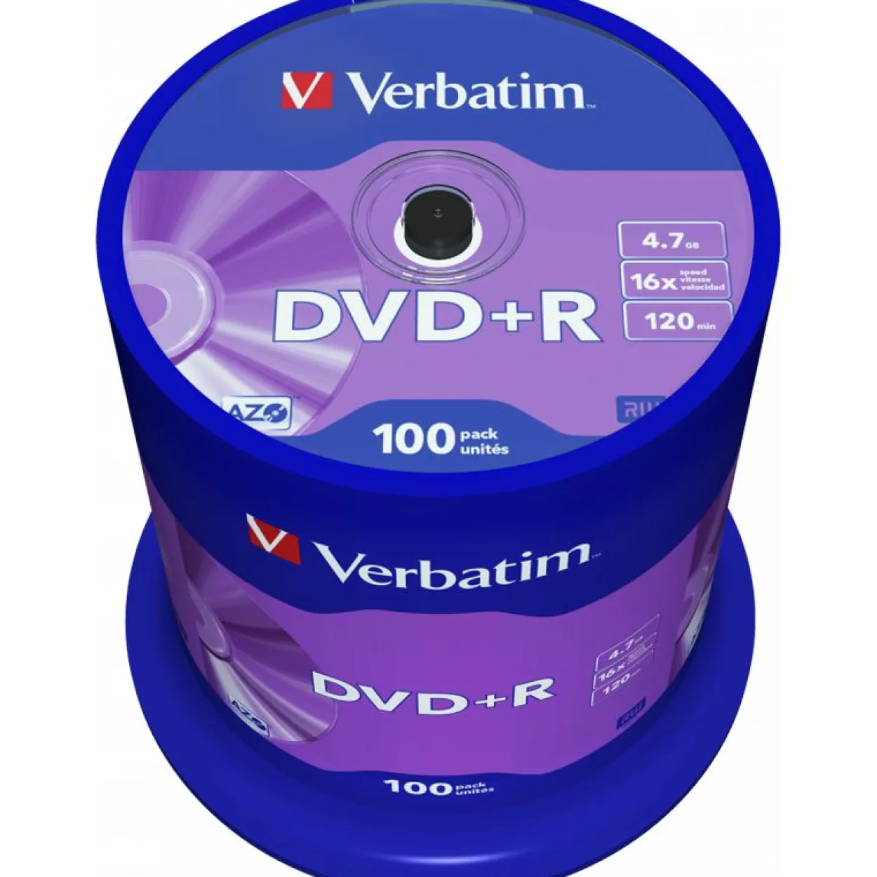 Verbatim DVD+R 4.7 GB 100er Spindel (43551)