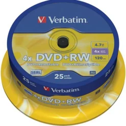 Verbatim DVD+RW 4.7 GB 25er Spindel (43489)