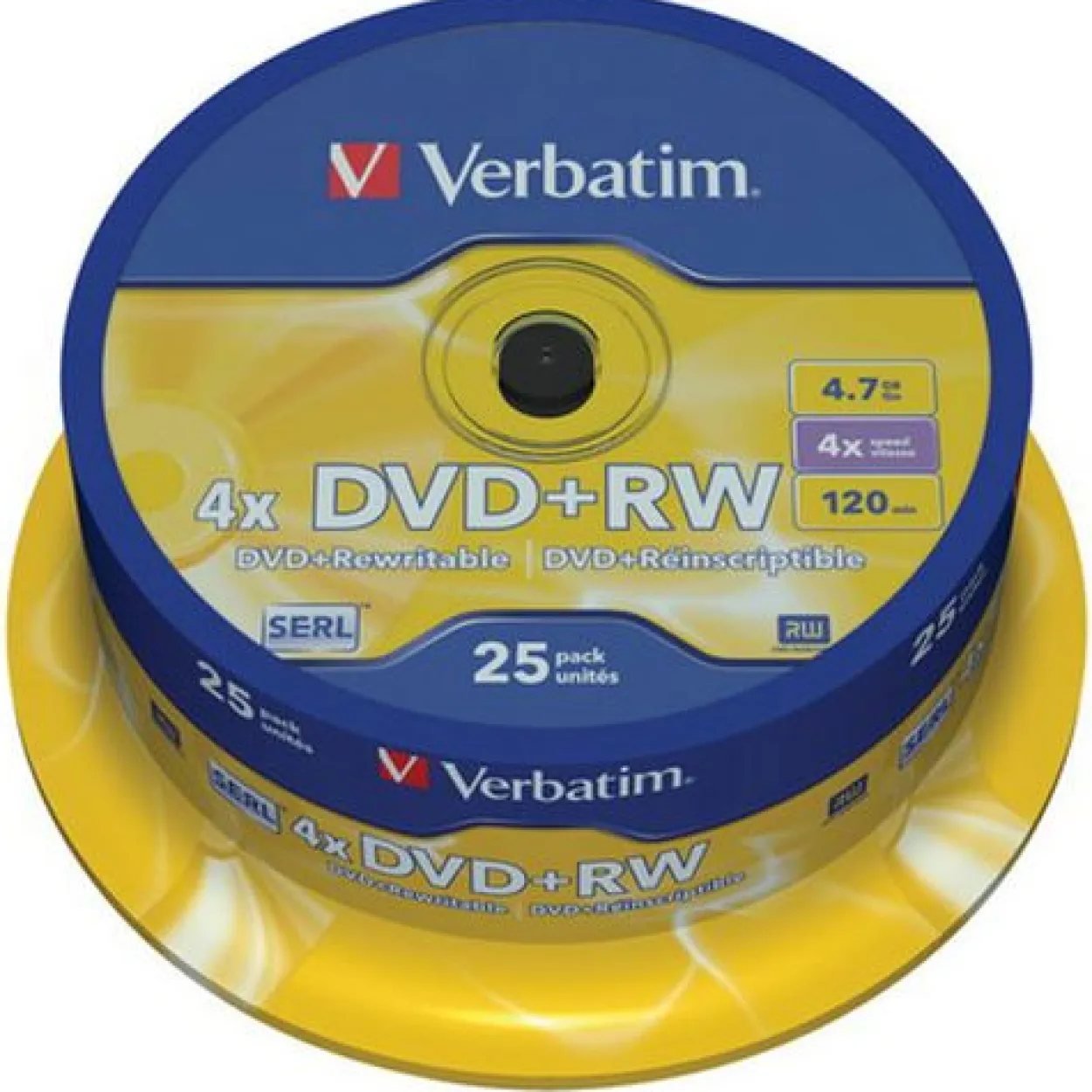 Verbatim DVD+RW 4.7 GB 25er Spindel (43489)