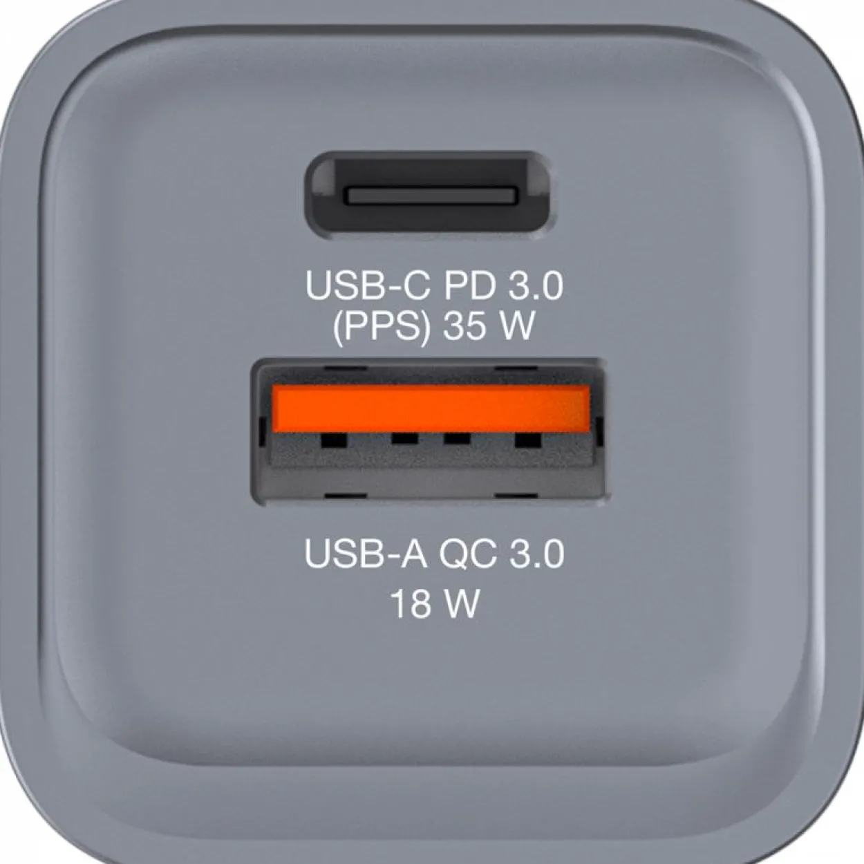 VERBATIM Ladeadapter, Universal, GNC-35, GaN, 35W, grau 1x USB-A QC, 1x USB-C PD, Retail