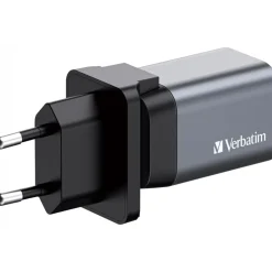 VERBATIM Ladeadapter, Universal, GNC-35, GaN, 35W, grau 1x USB-A QC, 1x USB-C PD, Retail