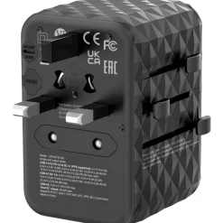 VERBATIM Ladeadapter, Universal Travel, UTA-05, GaN III, 65W 1x USB-A, 1x USB-A QC, 2x USB-C PD, 100-250V, Retail