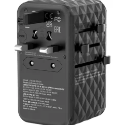 VERBATIM Ladeadapter, Universal Travel, UTA-06, GaN III, 100W 2x USB-A QC, 2x USB-C PD, 100-250V, Retail