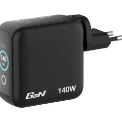 Verbatim Mini GaN Charger 4 Port 140W w Display (EU/UK/US)
