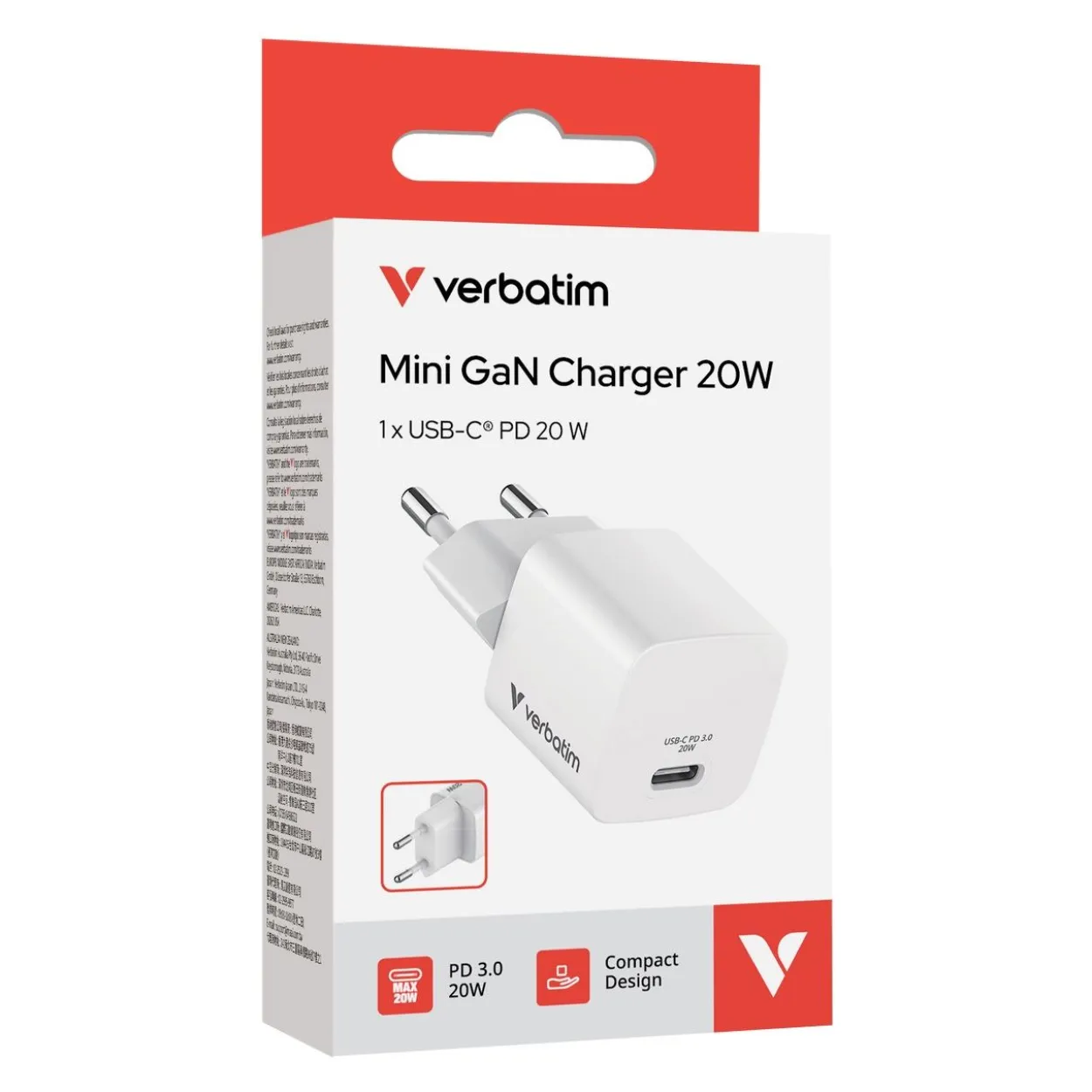 Verbatim Mini GaN Charger 20W EU Plug