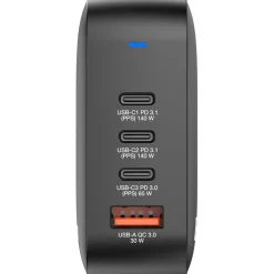 Verbatim Mini GaN Charger 165W 3xUSB-C 1xUSB-A US/EU/UK A.