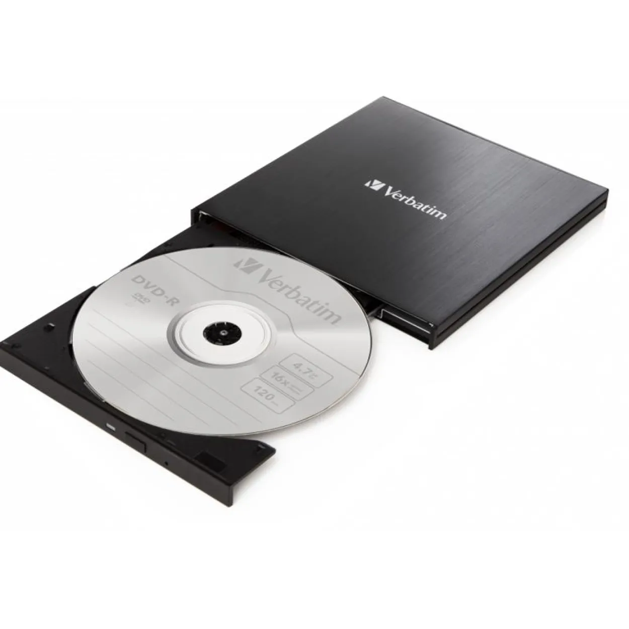 Verbatim Recorder, USB 3.2, A-C, 8x/6x/24x, Slimline Portable, schwarz, M-DISC, Software, Retail