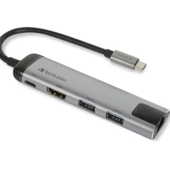 Verbatim USB-C Adapter USB 3.1 GEN 1/ USB 3.0 x 2 HDMI RJ45