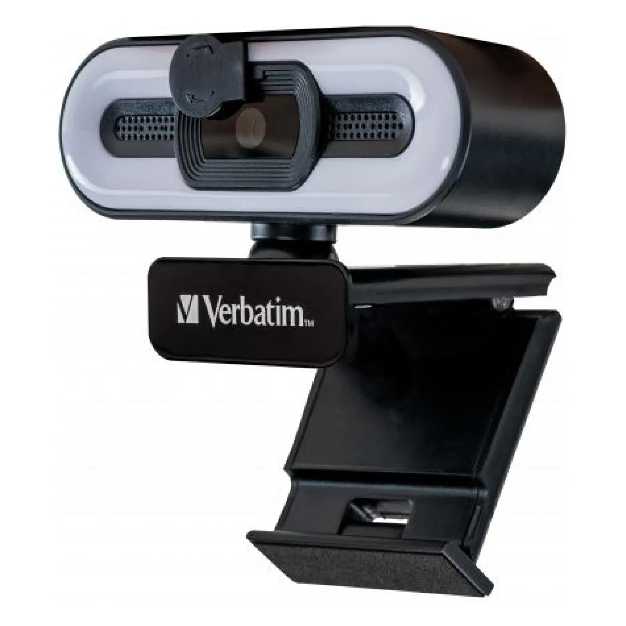 Verbatim Webcam AWC-02, Full HD 1080p, schwarz 2560x1440, 30 FPS, USB, Privacy Shutter, Light, Retail