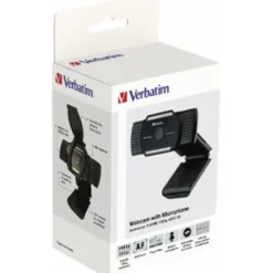 Verbatim Webcam AWC-01, Full HD 1080p, schwarz 2560x1440, 30 FPS, USB, Privacy Shutter, Retail