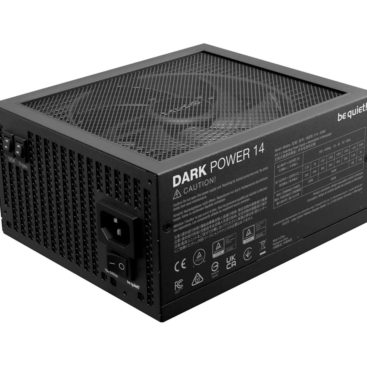 850 Watt be quiet! Dark Power 14 Modular 80+ Titanium
