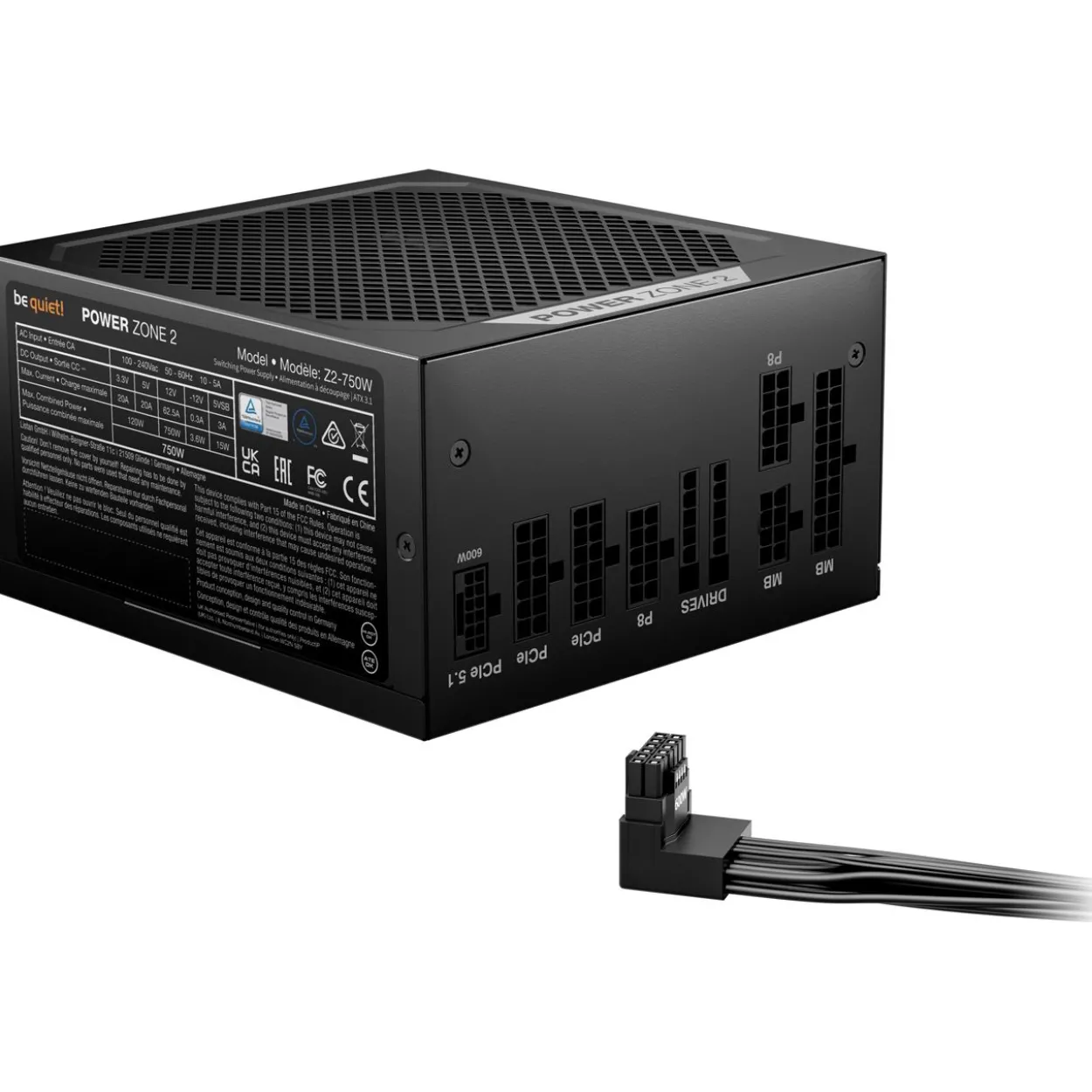 750 Watt be quiet! Power Zone 2 Modular 80+ Platinum