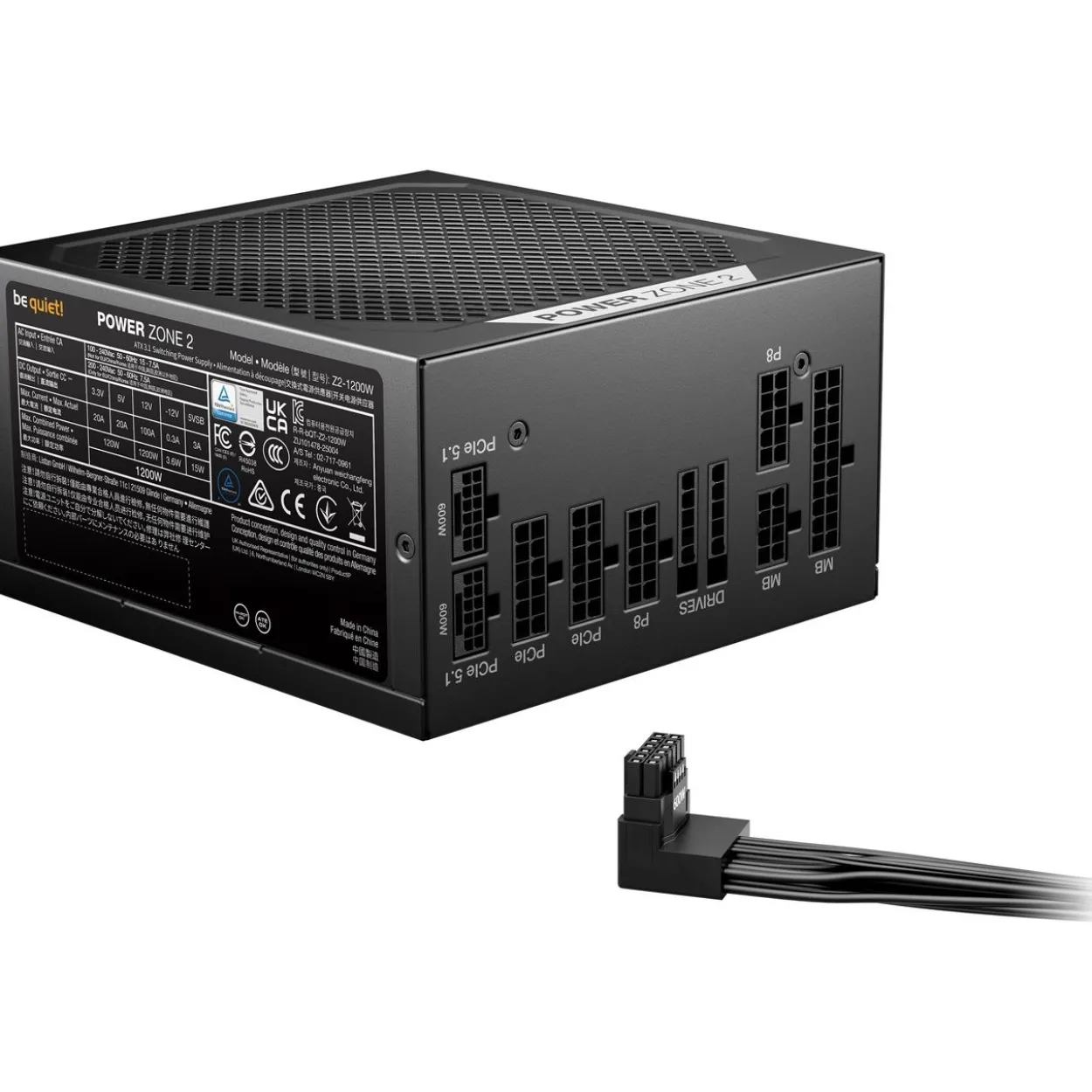 1200 Watt be quiet! Power Zone 2 Modular 80+ Platinum