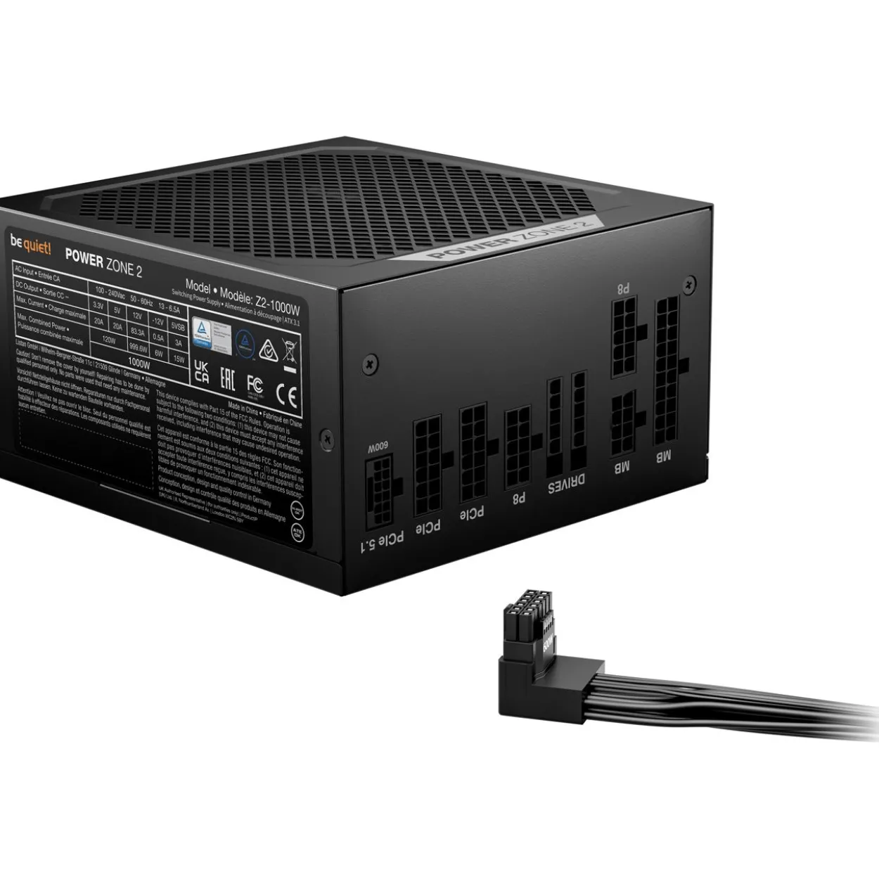 1000 Watt be quiet! Power Zone 2 Modular 80+ Platinum