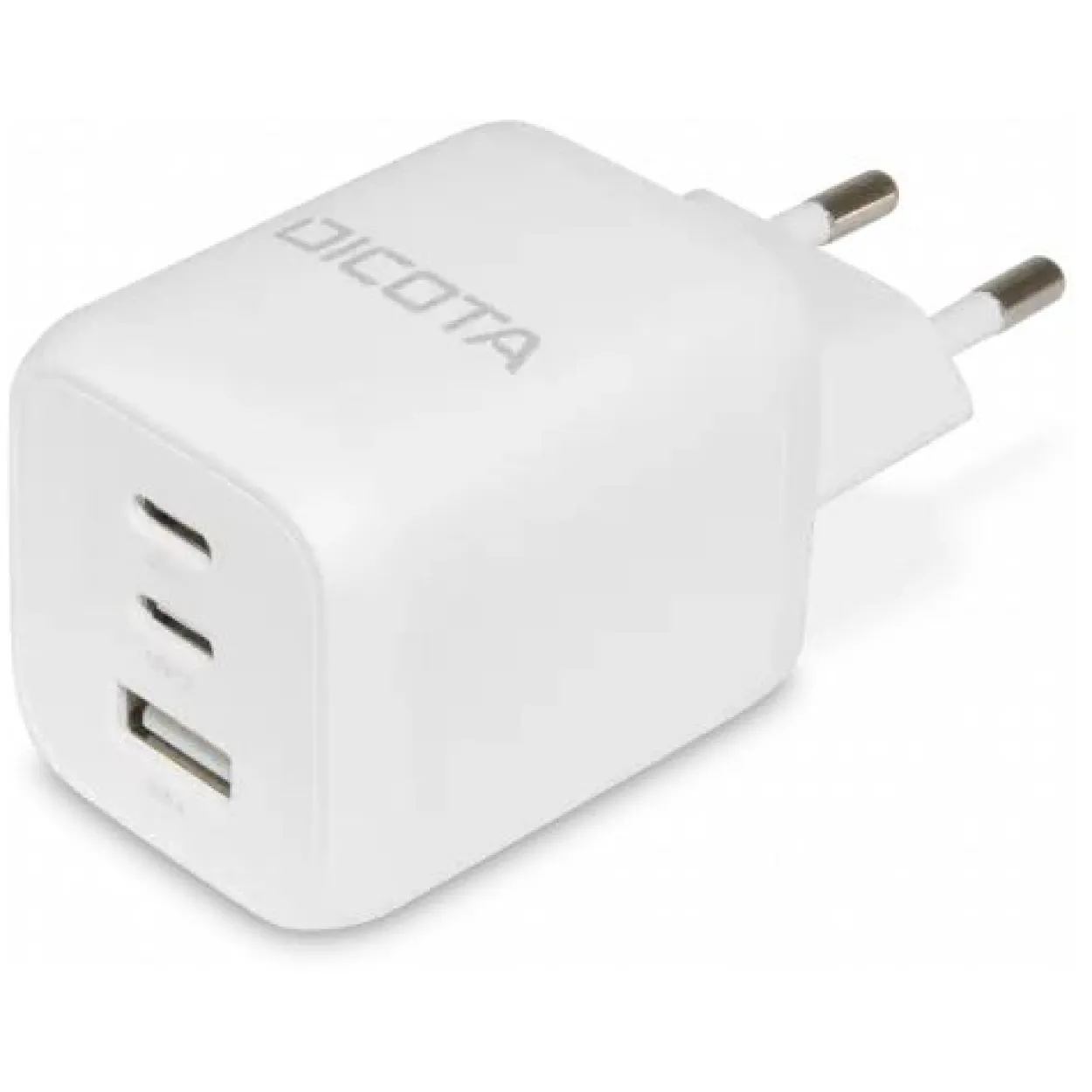 65 Watt Dicota Compact 3-Port GaN Wall Charger EU white