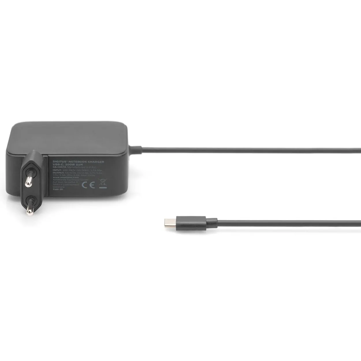 100 Watt DIGITUS Notebook charger USB-C power supply PD 3.0