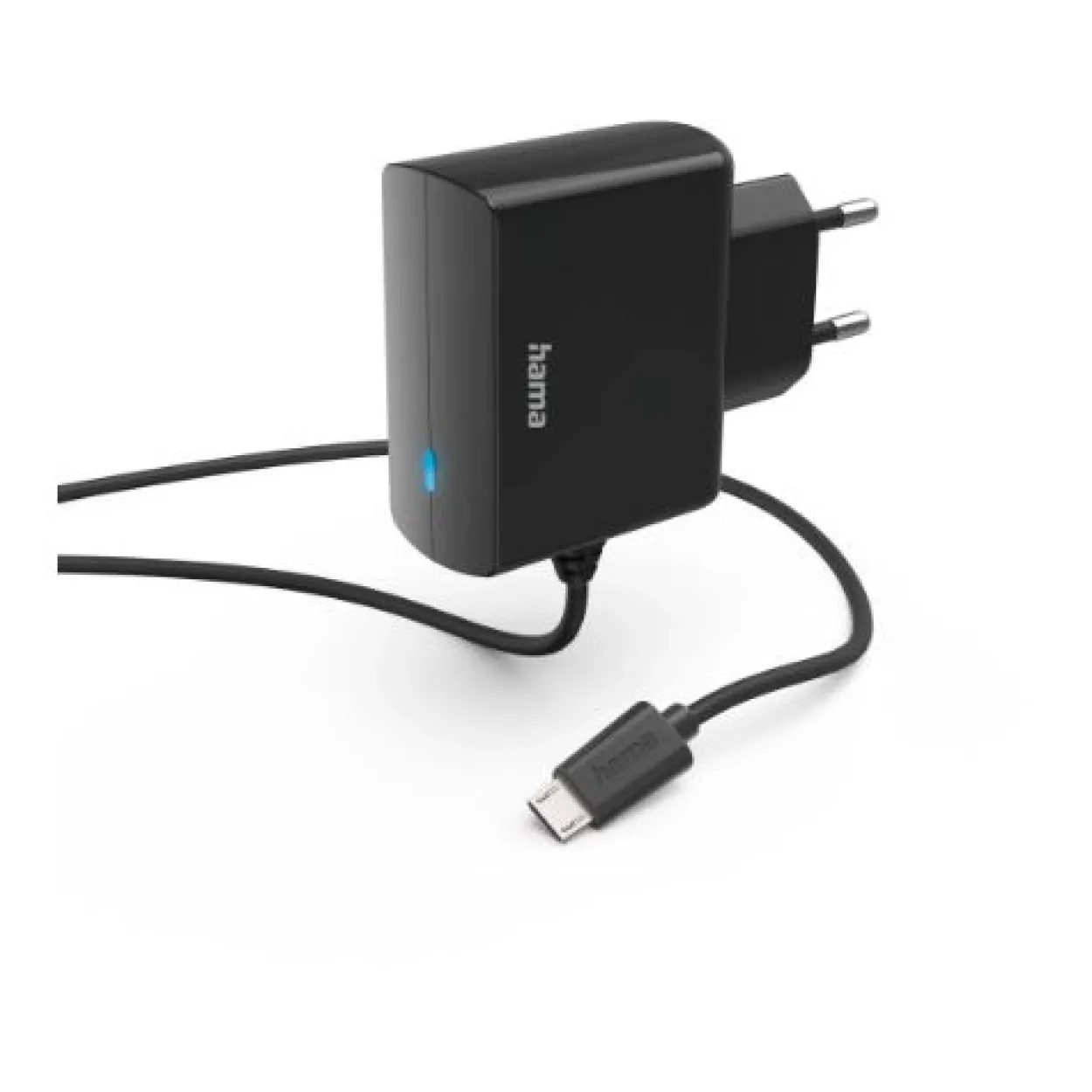 5 Watt hama Ladekabel mit Adapter schwarz 1,0 m