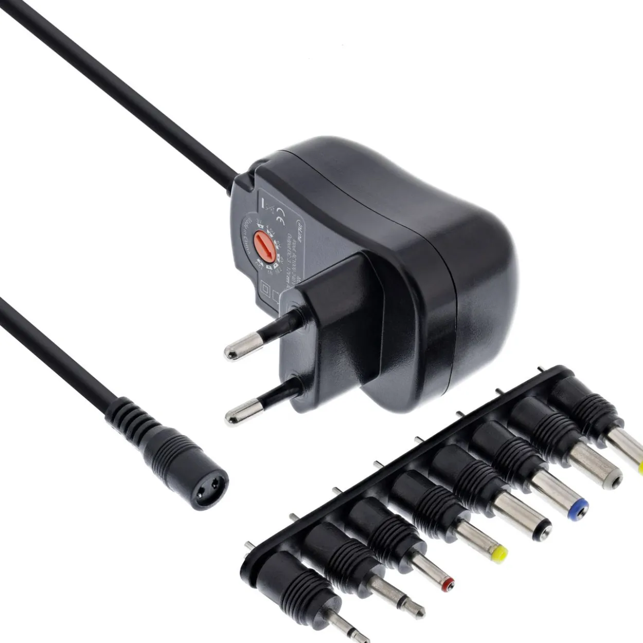 12Watt InLine Universal Steckernetzteil 110-240V auf 3-12V, max. 1200mA