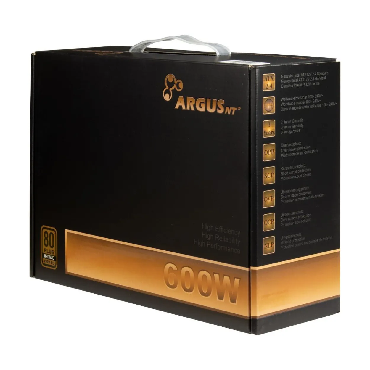 600 Watt Inter-Tech Argus BPS-600 Non-Modular 80+ Bronze