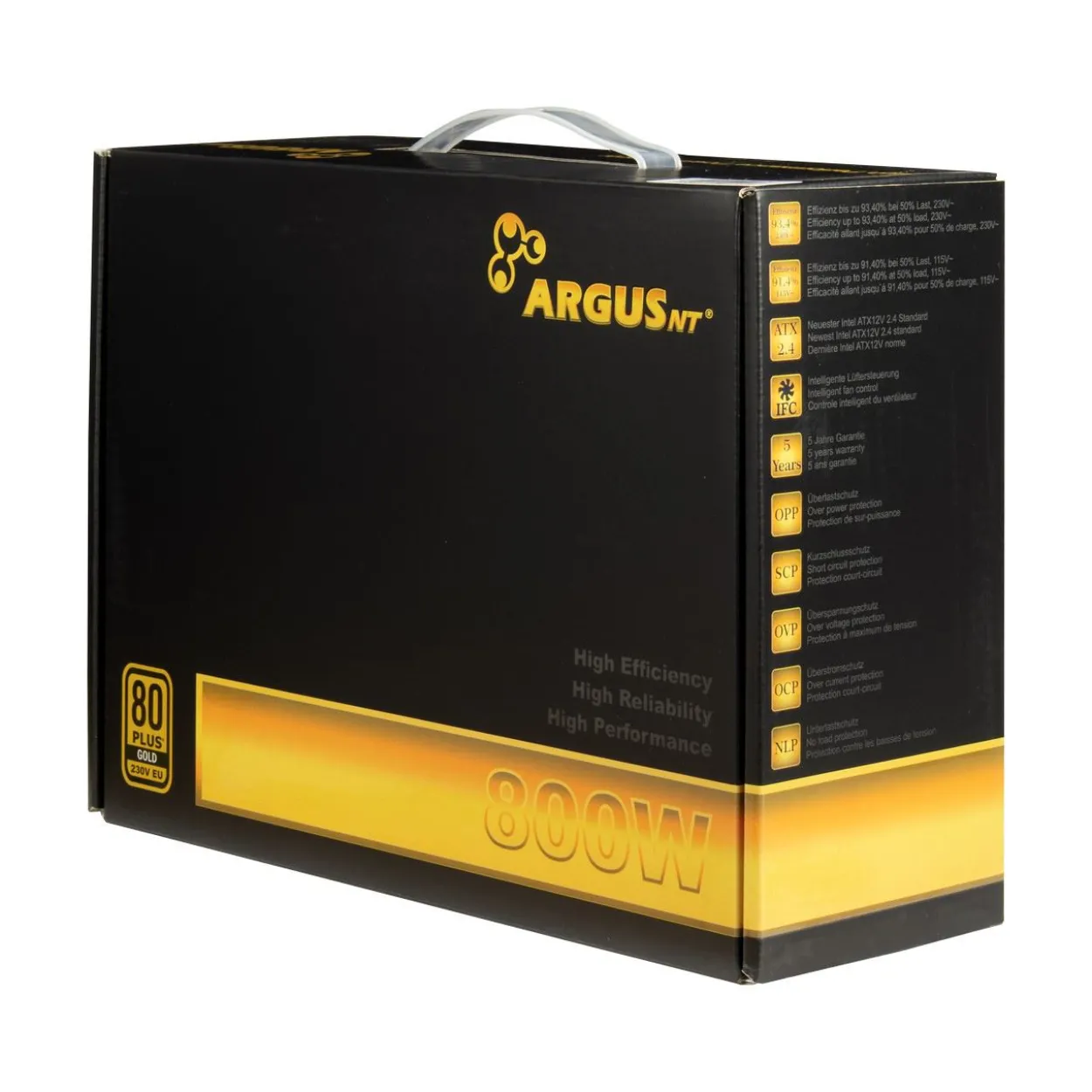 800 Watt Inter-Tech Argus GPS-800 Non-Modular 80+ Gold