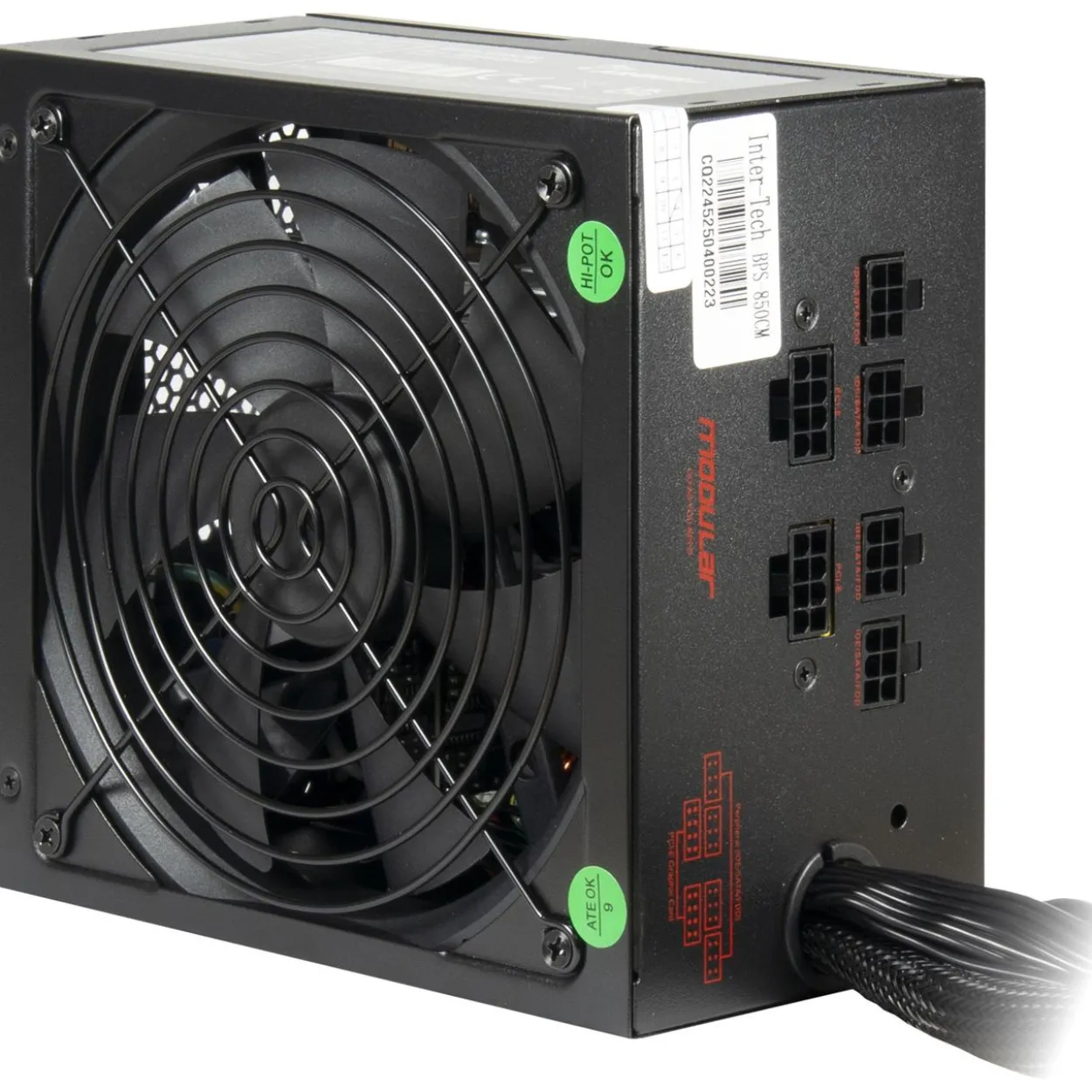 850 Watt Inter-Tech BPS-850CM Teilmodular 80+ Bronze