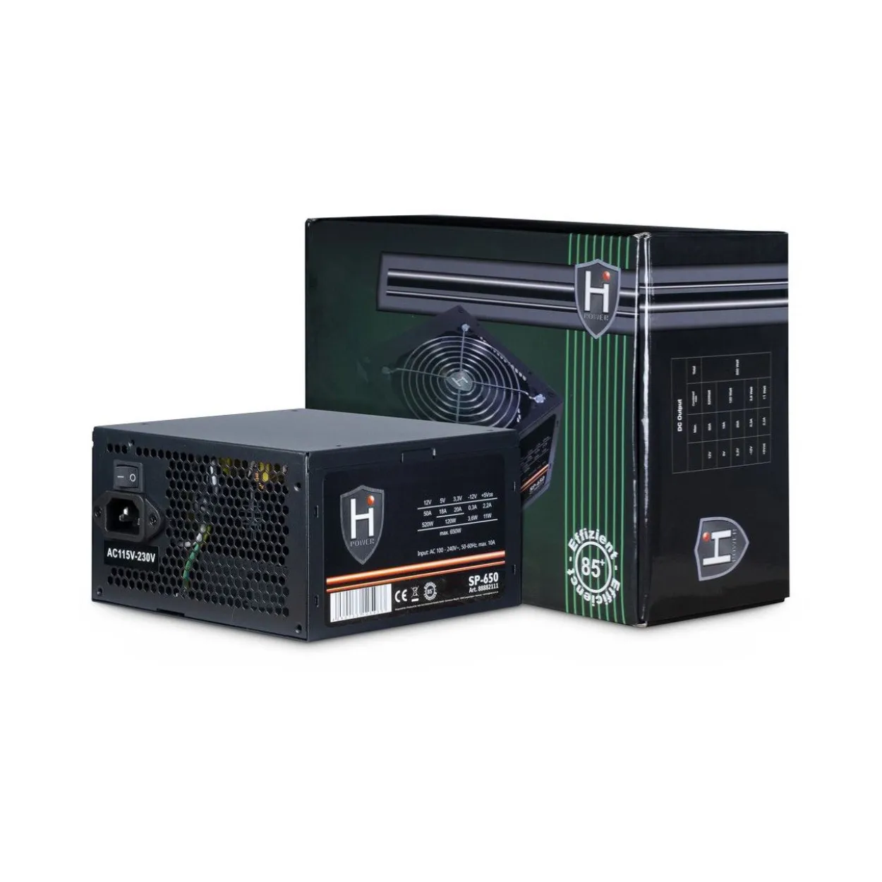 650 Watt Inter-Tech HiPower SP-650 Non-Modular