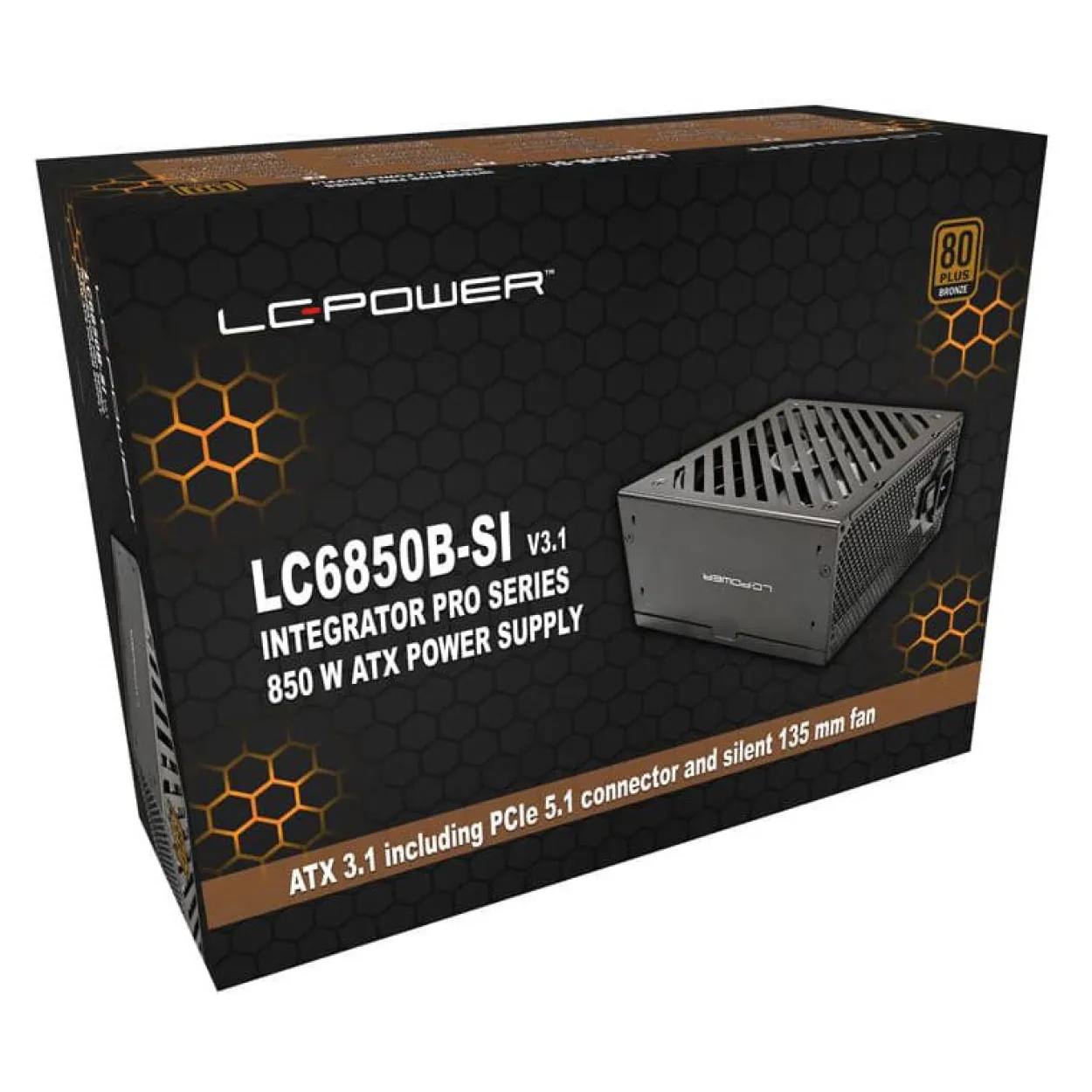 850 Watt LC-Power Integrator Pro LC6850B-SI Non-Modular 80+ Bronze