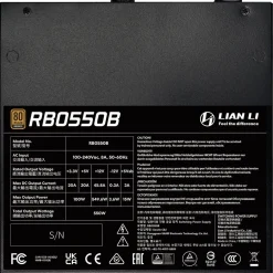 550 Watt Lian Li RB Series 80 PLUS Bronze Netzteil, teilmodular, ATX 3.1 - schwarz
