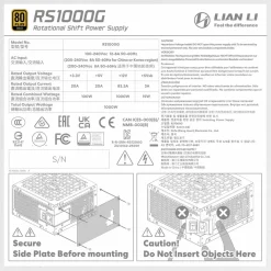 1000 Watt Lian Li Rotational Shift Series RS1000G weiß 1000W Modula 80+ Gold