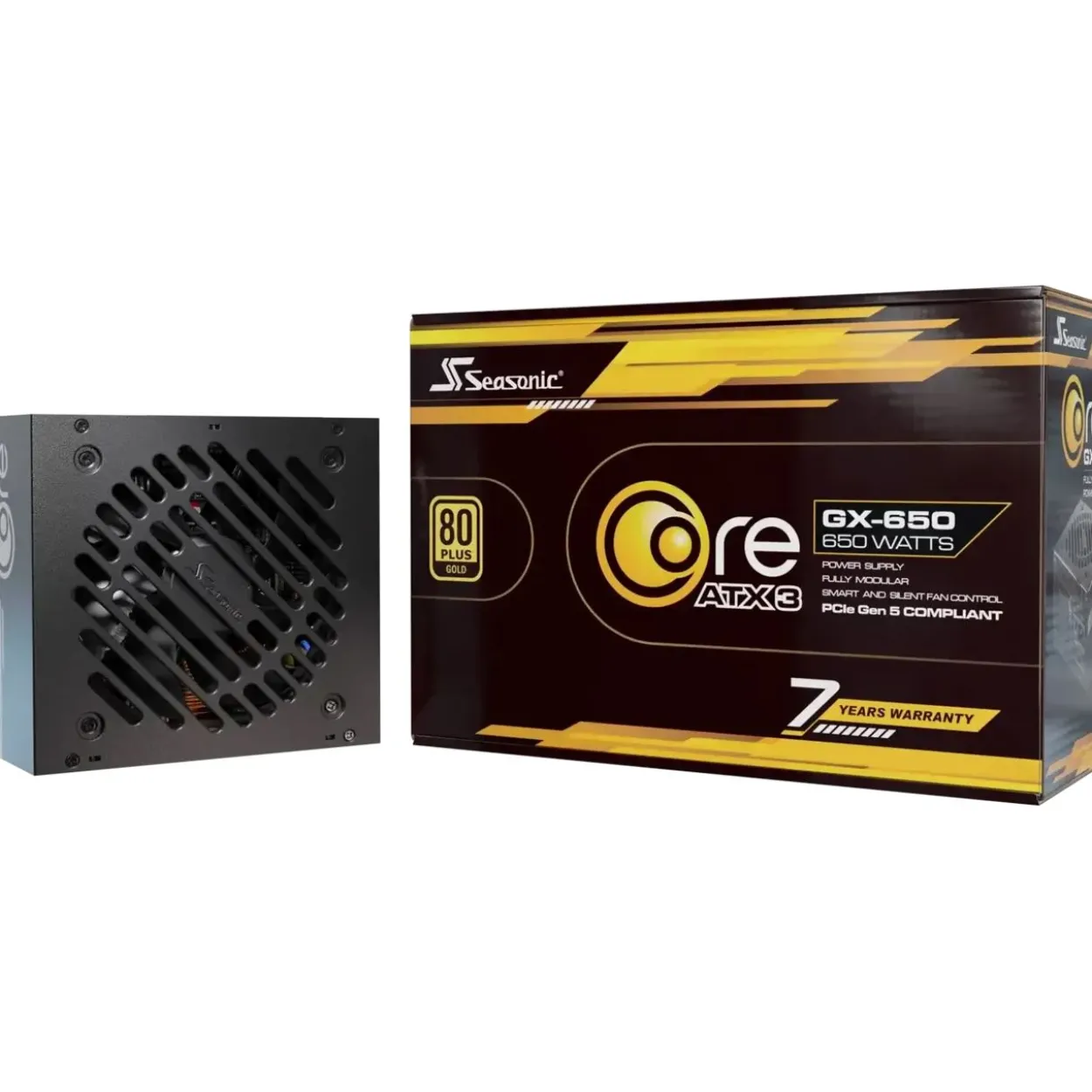 650 Watt Seasonic Core GX-650 Modular 80+ Gold