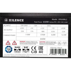 650 Watt Xilence Performance C+ Serie XP650R6.2 80+