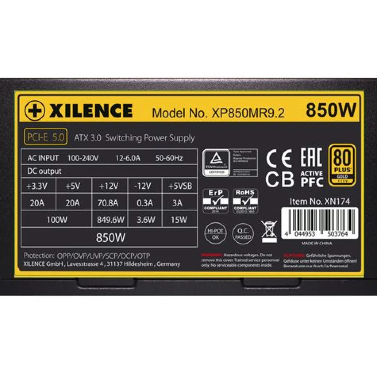 850 Watt Xilence Performance X+ Teilmodular 80+ Gold