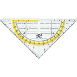 WEDO Geodreieck Standard, Hypotenuse 160 mm, transparent