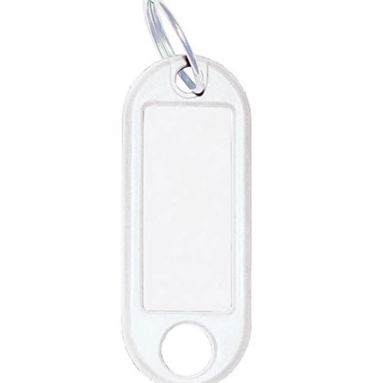 WEDO Schlüsselanhänger mit Ring, Durchmesser: 18 mm, 10er-Pack, weiß