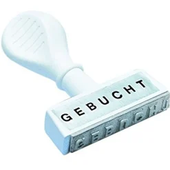 WEDO Textstempel "GEBUCHT", Abdruckbreite: 45 mm