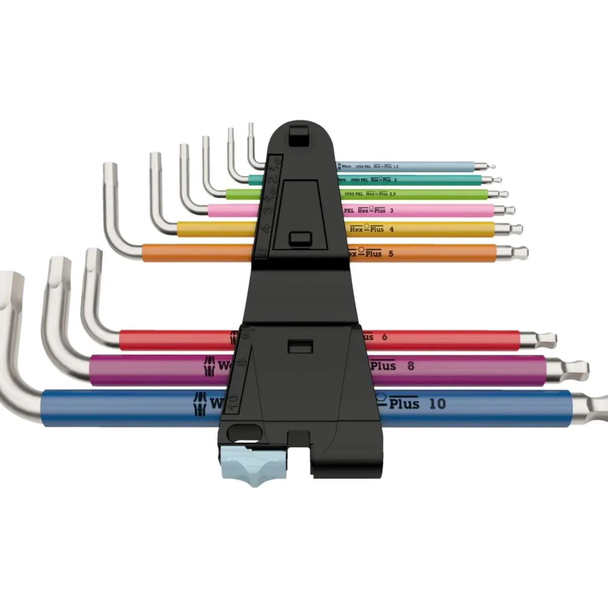 Wera Winkelschlüsselsatz 3950 SPKL/9 SM (Edelstahl, mit Halteclip)