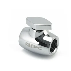 XSPC Absperrhahn mit 2x G1/4 Zoll IG - chrome