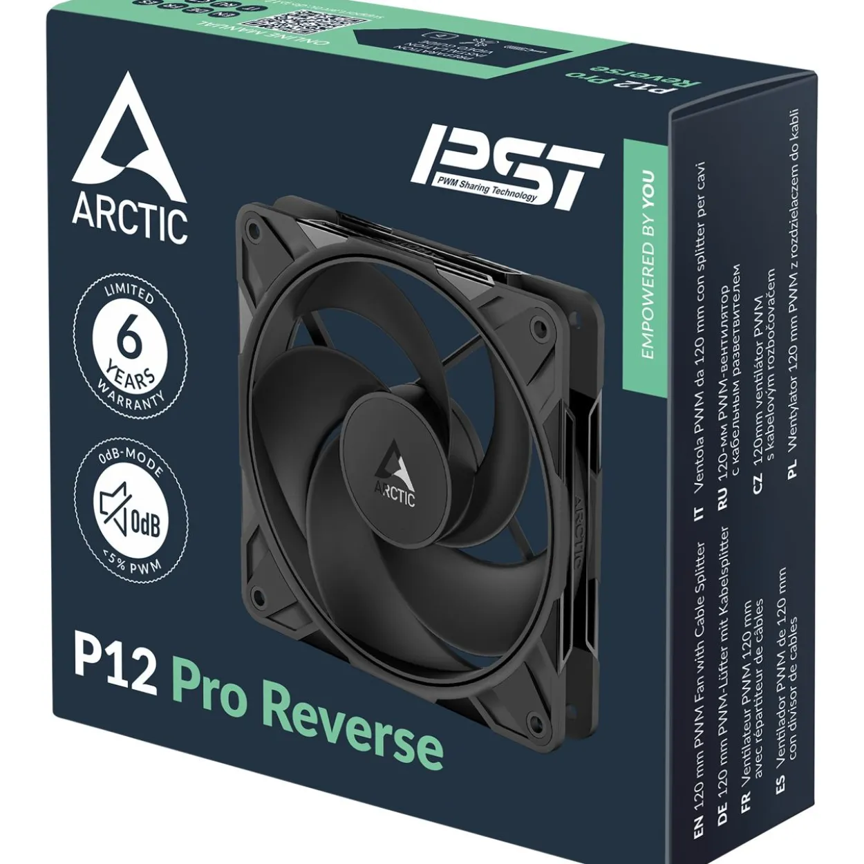 120x120x27mm Arctic P12 Pro Reverse PWM schwarz